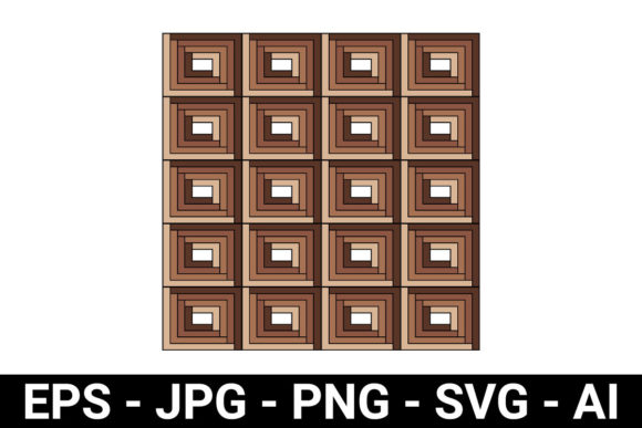 Brown Square Shape Tile Seamless Pattern