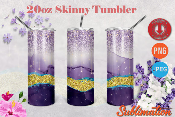 Marble and Glitter Skinny Tumbler 20oz: A Stylish and Functional Choice for Everyday Use