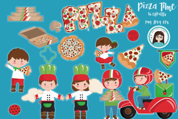Pizza Time Kawaii Clipart: Playful, Versatile & Ready for Real Projects