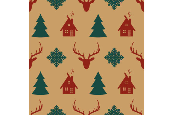 Retro Christmas Seamless Pattern