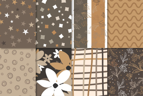 Vintage Color Floral Digital Paper